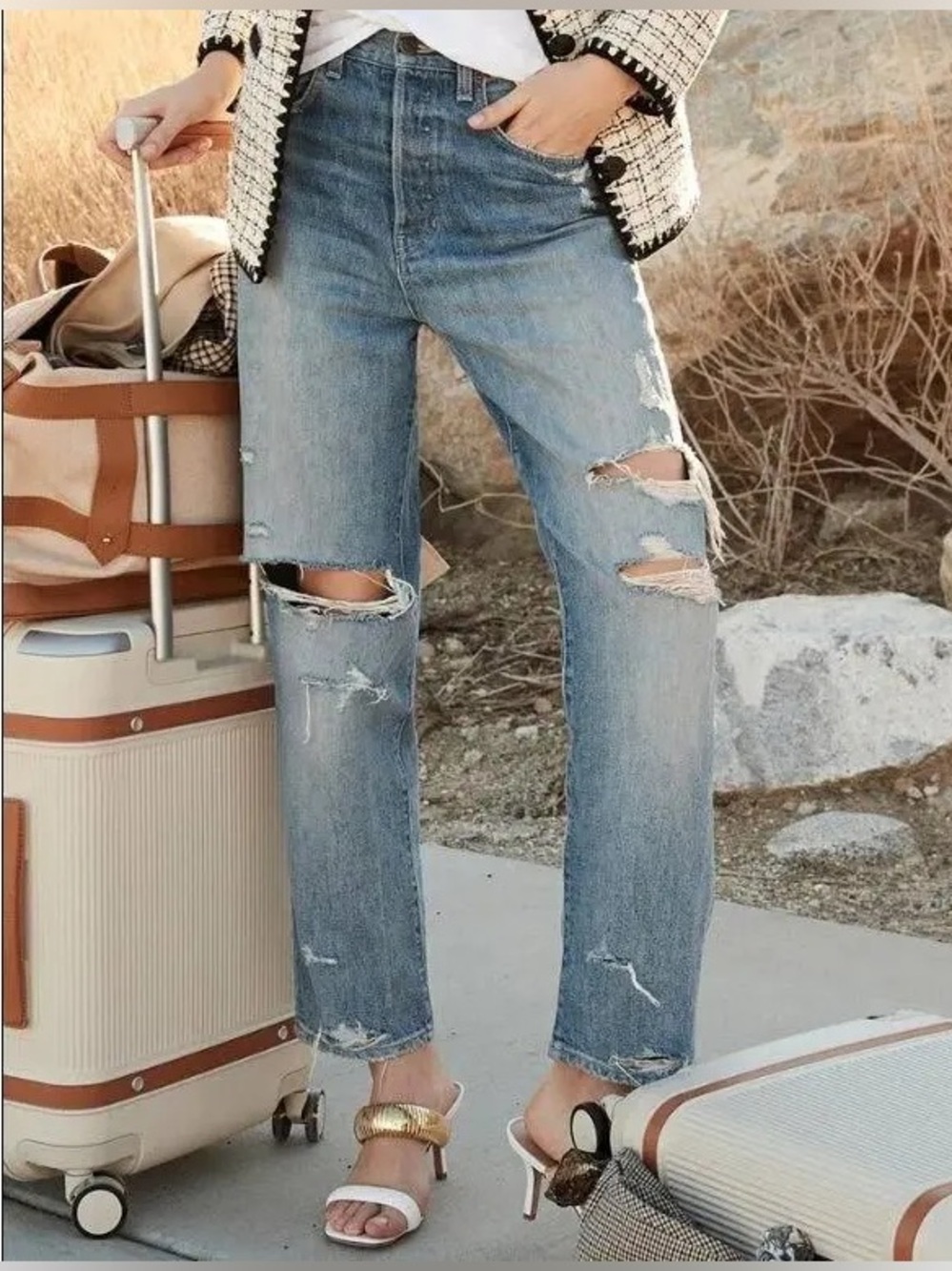 Veronica Beard Blake Classic Straight High Rise Jeans